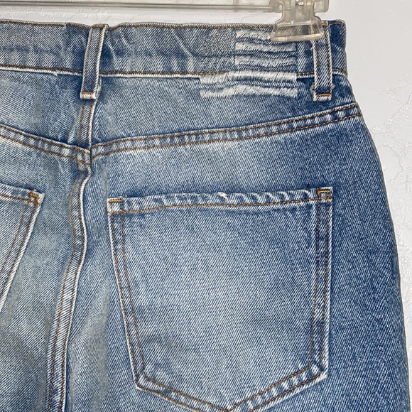 Revice Denim High Rise Light Wash Destroy Distress Button Fly Shorts Size 27 - Picture 6 of 11